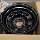 Rough Country Black Steel Wheel - 15x8, 5x5.5 Bolt Pattern, 19mm Offset, 4.25 Bore, Heavy-Duty D-Window Off-Road Rim for Trucks & Jeeps