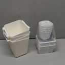 Jinei 12 Pcs Pegboard Bins and Cups with Hooks and Loops Peg Assortment Organizer Accessories Various Tool Organizer Pegboard Basket Set for Garage Workshop Workbench Office(White)