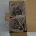 Soap Dispenser - 2 Pack, Antique Design Thick Glass Hand Soap Dispensers with Sturdy Tray; 304 Rust Proof Stainless Steel Black Pump, 12Pcs Stickers, for Kitchen, Bathroom