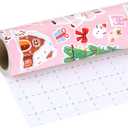 3 x BIOBROWN Christmas Wrapping Paper - 17 Inch X 33 Feet (46.7 sq. ft. ttl.) - Funny Cute Santa Claus Design Perfect for Xmas, Party, Holiday Gift Wrap