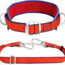 Trsmima Safety Belt with Adjustable Lanyard and Updated Waist Pad - Tree Climbing Belt Harness - Safety Lanyard Fall Protection- Fall Arrest Kite Climbing Lanyard,Ladder Safety Harness