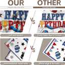 72x43inch Fabric Ice Hockey Happy Birthday Backdrop Helmets Sport Rink Theme Photography Background Kids Boys Game Party Decorations Photo Banner Props