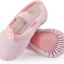 Toddler Ballet Shoes for Girls Baby Ballet Slippers Leather Full Sole Women Ballerina Dance Shoes (4.5 Toddler, Pink)