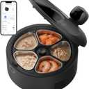 Automatic Wet Food Cat Feeder with 3MP Camera, App Control, Dual Semiconductor Cooling, Heating Feeding Area, 5 Stainless Steel Trays Pet Food Dispenser