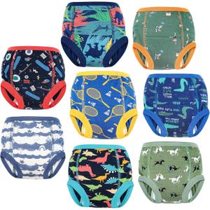 MooMoo Baby 8 Packs Potty Training Pants Cotton Absorbent Training Underwear for Toddler Boy and Girls 2T-9T (3T, Multi-color) MooMoo Baby 8 Packs Potty Training Pants Cotton Absorbent Training Underwear for Toddler Boy and Girls 2T-9T (3T, Multi-color)
