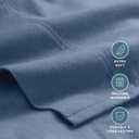 Bare Home Flannel Sheet Set 100% Cotton, Velvety Soft Heavyweight - Double Brushed Flannel - Deep Pocket (Twin, Coronet Blue)