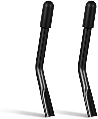 Hariendny Wheelchair Brake Extenders, 2-Pack Black Curved, 5 Inch, Compatible with Most Standard Wheelchairs