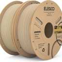 ELEGOO PLA Filament 1.75mm Oak Wood & Tan Birch 2KG, Real Wood Flour Added 3D Printer Filament, 2pcs 1kg Spool(2.2lbs) Fits for Most FDM 3D Printers