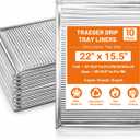10-Pack Grill Drip Tray Liners for Traeger, Compatible with Traeger Pro 780/575, Pro 22 & Elite 22, Aluminum Disposable Foil Drip Pans with 2 Sizes (22in & 28in x 15.5in), BBQ Grill Accessories