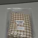 KKJIAF 2 Pcs Plaid Ruffle Pillow Case King Size, Ruffled Gingham Cotton Pillowcases 20x36 Inch, Linen Feel Plaid Bed Pillow Shams with Envelope Closure for Sofa Bed (Taupe)