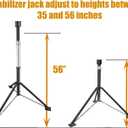 King Pin Tripod Stabilizer Jack for 5th Wheel Trailer Rv, (Allow Drill Adjust), 5000lb Load Capacity & Adjustable Height from 35" to 56"Patented