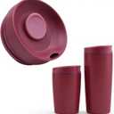 Replacement Slider Lid for Owala SmoothSip 20oz & 12oz, Top Cover Compatible with Owala 24oz Coffee Tumbler, Coffee Travel Mugs Leakproof Accessories, BPA-Free (Black Cherry)