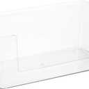 Simplify Rectangular Kitchen Cabinet & Pantry | Fridge Storage | Bathroom | Office Tote | Super Clear Open Front Organizer Bin, Large