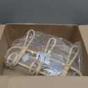 Tuklye Wall Hooks,Nature Rattan Garments Organizer Rack Clothes Hat Hanging Hook Rattan Hanger Kids Room Decor Hanger 15.7x7.9 Inch, Beige