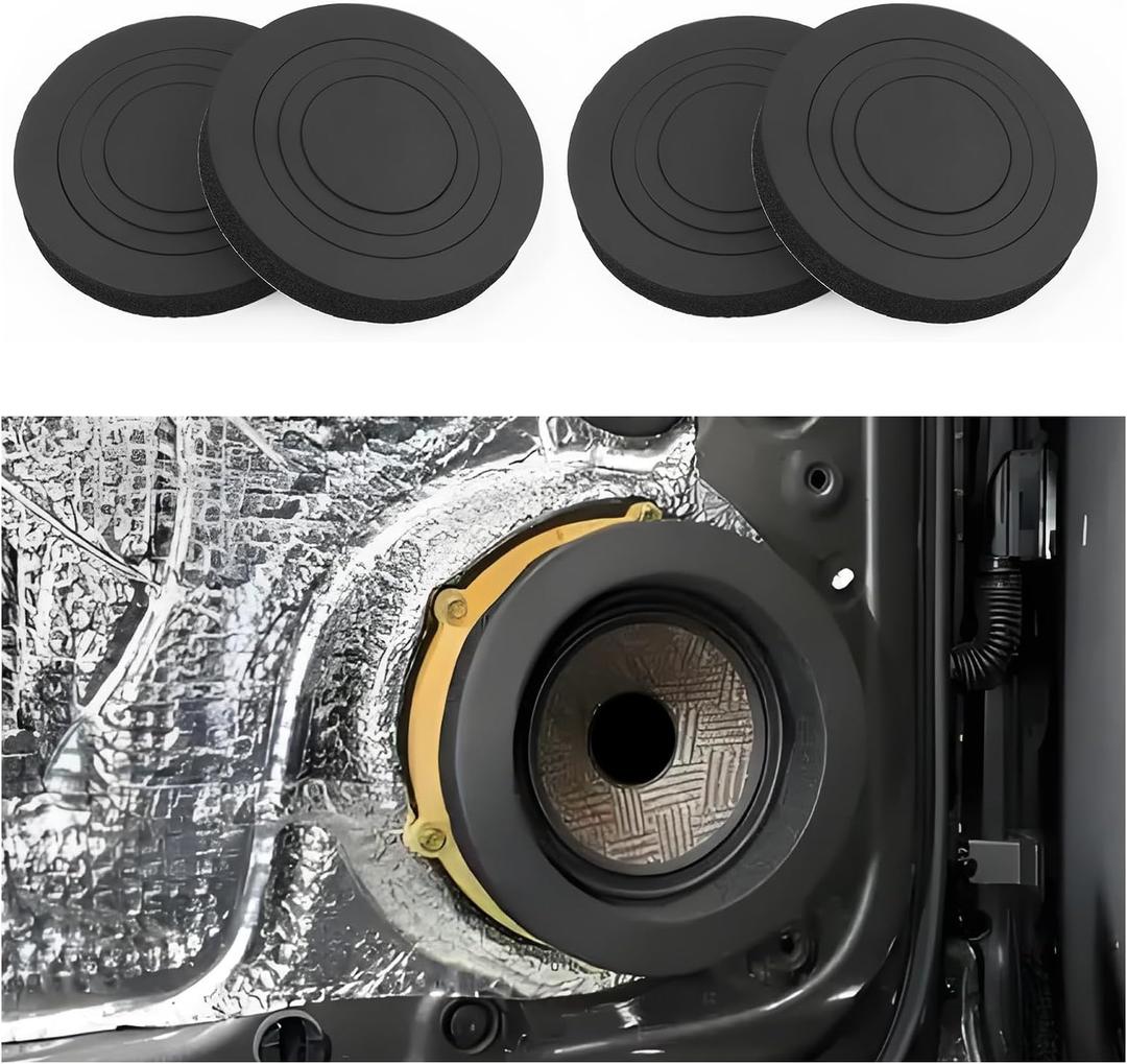 4PCS Speaker Foam Rings Kit,3-Size 6" 6.5" 6.75" Speaker Gasket for Enhanced Bass & Noise Reduction,Self-Adhesive Car Audio Foam Rings Car Accessories for Most Vehicles
