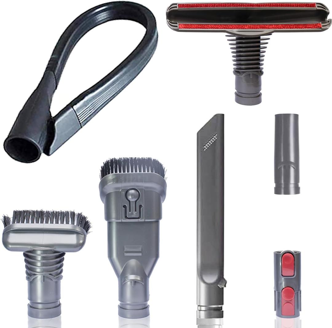 Vacuum Accessories & Attachments for Dyson Ball Animal 2, 3, DC58 DC59 V6 V7 V8 V10 V11 V15 - Flexible Crevice Tool for Hard to Reach Places & Dust Brush Attachment Kit - HouseHold Cleaning Tool Kit, 32Mm