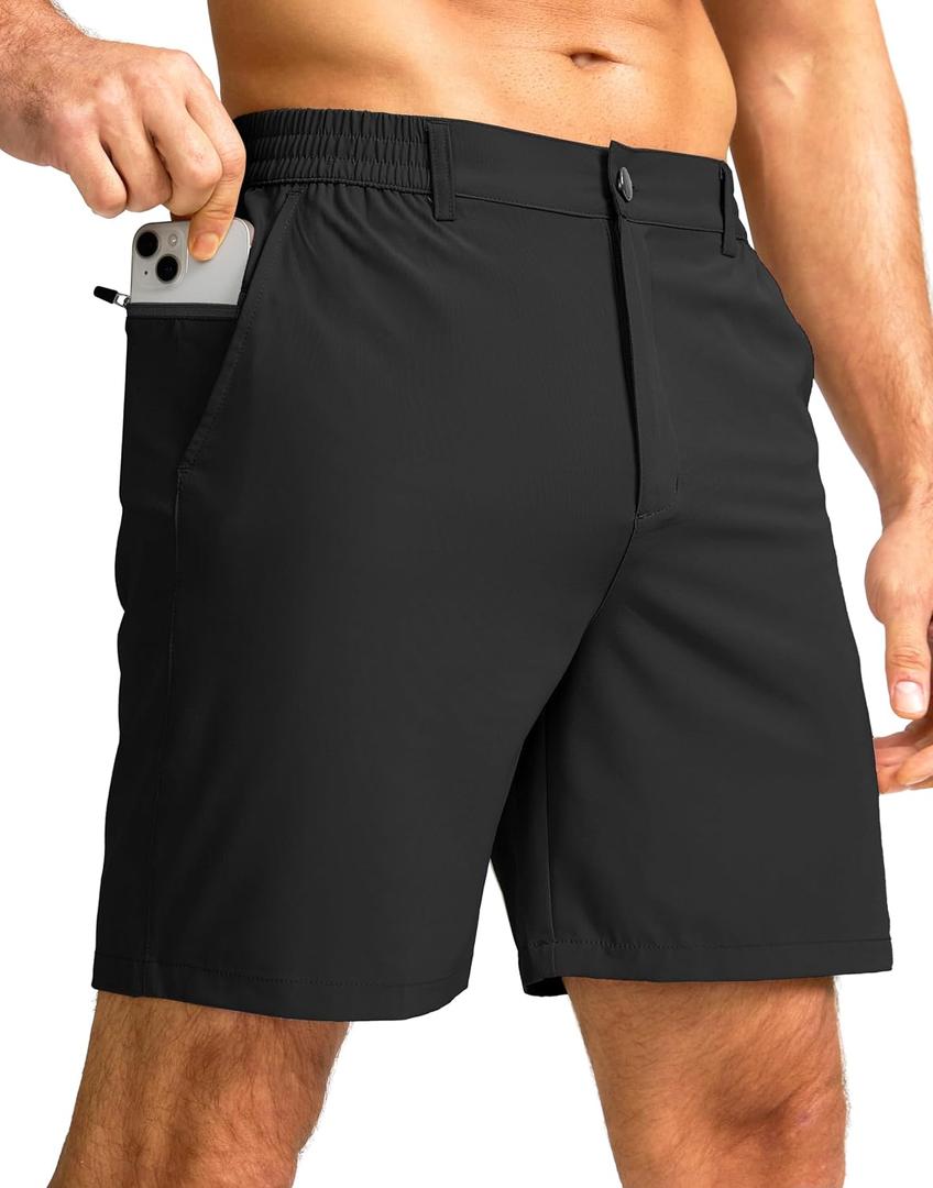 G Gradual Men's Casual Shorts 7" Lightweight Golf Shorts for Men Stretch with 3 Pockets Quick Dry Breathable Work Shorts, XXL