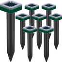 Snake Repellent for Yards 8 Pack Mole Repellent Solar Powered for Lawns Gopher Trap Groundhog Vole Repellent Ultrasonic Spike Outdoor Waterproof Sonic Chipmunk Rodent Burrowing Animals Deterrent Stake