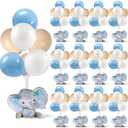 12 Sets Elephant Baby Shower Balloon Stand Kit for Table It's a Boy Baby Shower with Balloon Decoration for Elephant Theme Gender Reveal Birthday Party Table Decorations Supplies