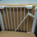 MidWest Homes for Pets 39-Inch High Walk-Thru Pressure Mounted Steel Dog Gate, Expands to 38 Inches Wide, Includes 3-inch Extensions, White