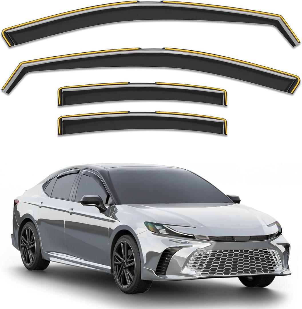 in-Channel Window Rain Guards Fit for Toyota Camry 2025 2026,Rain Guards Visors Vent Visors Window Deflector, Vent Shades Car Accessories -4 pcs