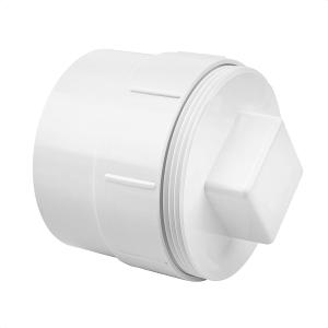 2" PVC Sewer Cleanout Cap, Fit SCH40 Standards DWV Sewer Cleanout Cover Adapter with Plug for Drainage Pipe Fitting