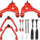 RWD 12pc Front End Suspension Kit for 1999-2006 GMC Sierra Chevy Silverado 1500 RWD, Upgraded PU Bushings - Control Arm Ball Joints, Tie Rod Ends, Sway Bar Links Complete Set