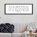 Surfapans Proverbs 3 5-6 Bible Verse Wall Decor, 32"x12" Rustic Christian Scripture Trust in the Lord With All Thine Heart Sign, Large Religious Prayer Holy Motivational Framed Catholic Hanging Art (Black)