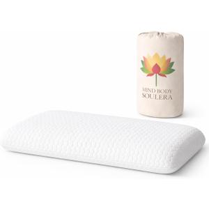 Thin Flat Memory Foam Pillow for Stomach Sleeping, Low Profile Back & Side Sleepers, 3-Inch Cooling Gel Pillow, Bamboo-Tencel Cover