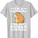 Cute Halloween This is My Human Costume I'm a Capybara T-Shirt, Size: M