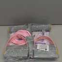 Pedal Resistance Bands with Handles, Durable 6-Tubes Multifunction Pedal Resistance Band, Natural Rubber Foot Pedal Resistance Bands, Fitness Resistance Bands for Abdomen, Waist, Arm, Leg (Pink)