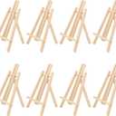 Kinlink 11.8 Inch Tall Wood Easels for Display Set of 8, Display Easel Tabletop, Painting Easel Stand for Artist Students