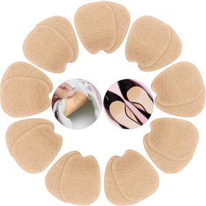 Zhanmai 9 Pairs Felt Tongue Pads for Shoes, Soft Self-Adhesive Shoe Tongue Pads for Men and Women, Non Slip Cushion Inserts to Fills Instep Space, Large(Skin Color)