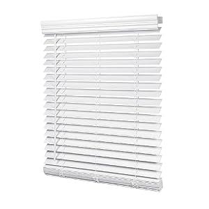 LazBlinds 2-inch Cordless Faux Wood Blinds with Royal Valance, Room Darkening Horizontal Window Blinds, Inside Mount Blinds for Windows - Actual Blinds Size: 30.5'' W x 60'' H - White