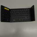 Samsers Foldable Bluetooth Keyboard with Touchpad, Full-Size Wireless Folding Keyboards with Backlight, Portable Travel for iOS Android Windows Mac OS, Support 3 Device(BT5.1 x 3), Black