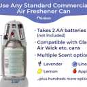 Automatic Air Freshener Spray Dispenser (2-Pack) Wall Mounted or Free Standing, Commercial and Home Use, Multiple Time Scent/Mist Release Settings for Room/Restroom Sprayer (White)