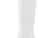 Shoe'N Tale Women's Knee High Boots Square Toe Mid Chunky Block Heeled Tall Boots Side Zipper