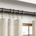 24 Pack Gold Metal Curtain Rings with Eyelets, 1.5 inch Inner Diameter Drapery Rings Apply for Curtain Rods(Fits Up to 1 1/4-Inch Rod)