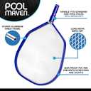 Aluminum Swimming Pool Leaf Skimmer with Fine-Mesh Net for Inground and Above Ground Pools