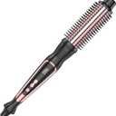 Thermal Brush 1.25 Inch Curling Iron Volumizing Heated Round Brush 1 1/4 Inch Ceramic Tourmaline Heated Hot, Multifunctional Styler Curling Wand (Rose Gold, 1.25 inch)