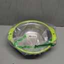 AHIABOAT Colander Stainless Steel Microporous, 2QT Rice Strainer with Mixing Bowl, Rice Washer Bowl Set with Handle, Food-Grade Strainers and Colanders for Kitchen, Pasta, Fruit, Dishwasher Safe