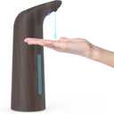Automatic Soap Dispenser Touchless 13.5oz/400ml with Infrared Sensor 4 Adjustable Soap Levels Liquid Hand Soap Dispenser for Bathroom Kitchen Durable Plastic (400ml Deep Grain)