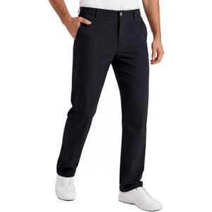 Spyder Mens Work Pants - Lightweight Stretch Moisture Wicking Golf Pants for Work - Comfortable Casual Dress Pants for Men, Size 30W x 32L, Black