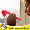 12 Colors Twistable Washable Window Crayons,Silky Non-Toxic Art Markers for Glass,Paper,Bath & Window Painting