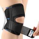 NEENCA Knee Brace for Knee Pain, Compression Knee Support with Air Mesh Fabric, Adjustable Knee Wrap with Side Stabilizers, Ultra-Soft Bandage for Elderly, Meniscus Tear, ACL, Arthritis Relief, Hiking, M