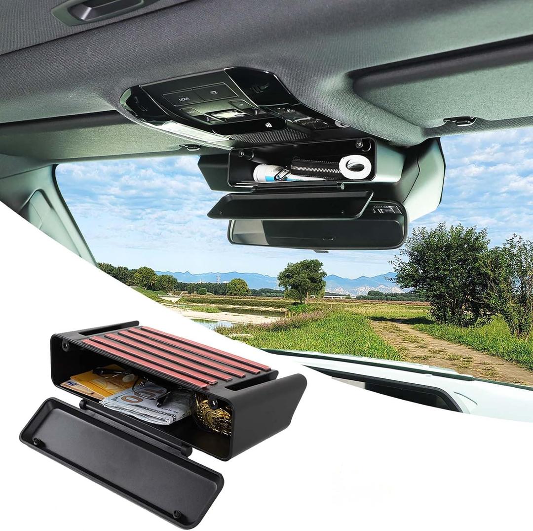 Inner Rearview Mirror Storage Box Compatible with Toyota Land Cruiser 250 Prado LC250 J250 2024 2025 Accessories ABS Center Console Organizer Tray Accessories 1PCS