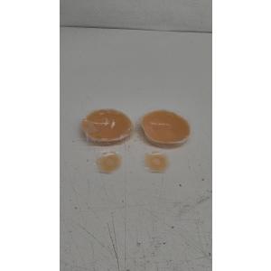 2 Pairs Strapless Sticky Adhesive Bra, Invisible Push up Reusable Silicone Brassiere with Nipple Covers Nude,C