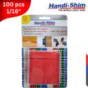HS116100RD Plastic Construction Shims/Spacers, 100 Pack, 1/16-Inch, Red