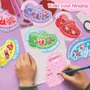 CCINEE 24 Sets Valentines Day Cards for School Classroom Kit, 24PCS Funny Valentines Gift Cards with 48PCS Shoe Charms Bulk for Boy Girl Classroom School Party Favor