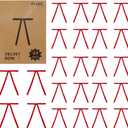 2 x 24 Pcs Red Velvet Ribbon Christmas Tree Bows Bow Tree Topper Door Garland Decor Vintage Wreath Bow Velvet Bows Ornaments for Christmas Trees Gifts Party Door Garland Wreath Deco (Red)